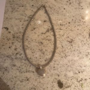 Lagos caviar heart necklace.